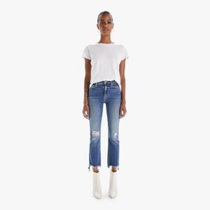 MOTHER Insider Crop Step Chew Jeans in Dancing On Coals 24